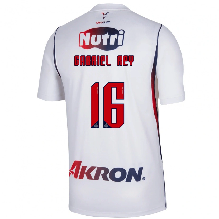 Danxen Niño Camiseta Luis Gabriel Rey #16 Blanco Azul Marino Rojo 2ª Equipación 2026/27 La Camisa México
