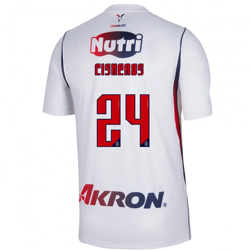 Danxen Niño Camiseta Carlos Cisneros #24 Blanco Azul Marino Rojo 2ª Equipación 2026/27 La Camisa México