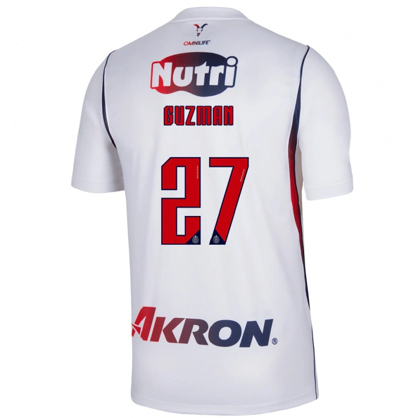 Danxen Niño Camiseta Kinberly Guzmán #27 Blanco Azul Marino Rojo 2ª Equipación 2026/27 La Camisa México