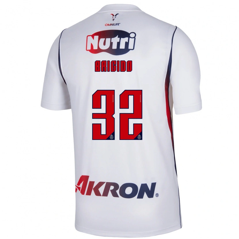 Danxen Niño Camiseta Jesús Brígido #32 Blanco Azul Marino Rojo 2ª Equipación 2026/27 La Camisa México