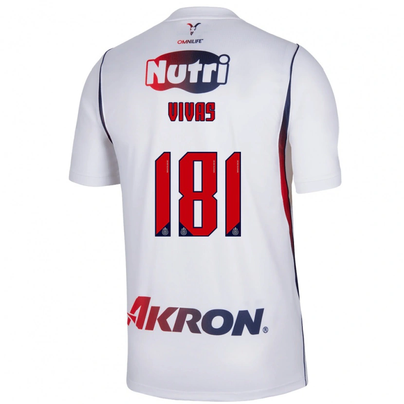 Danxen Niño Camiseta Ángel Vivas #181 Blanco Azul Marino Rojo 2ª Equipación 2026/27 La Camisa México