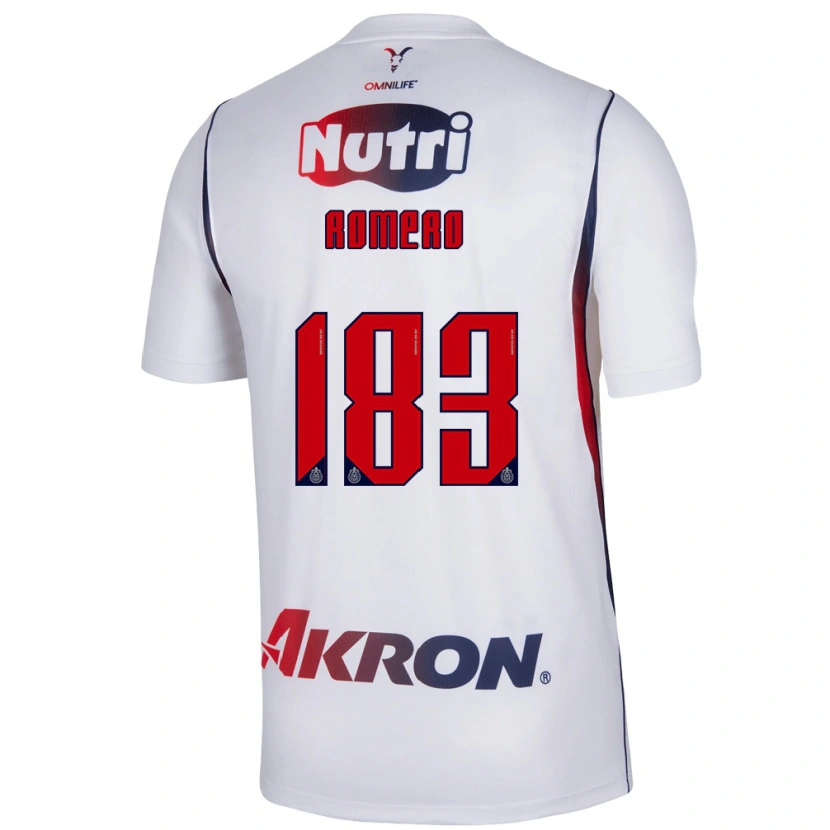 Danxen Niño Camiseta Javen Romero #183 Blanco Azul Marino Rojo 2ª Equipación 2026/27 La Camisa México