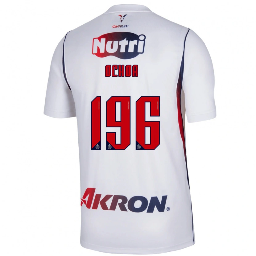 Danxen Niño Camiseta Eduardo Ochoa #196 Blanco Azul Marino Rojo 2ª Equipación 2026/27 La Camisa México