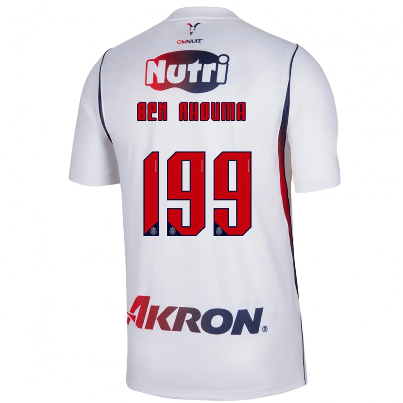 Danxen Niño Camiseta Anwar Ben Rhouma #199 Blanco Azul Marino Rojo 2ª Equipación 2026/27 La Camisa México
