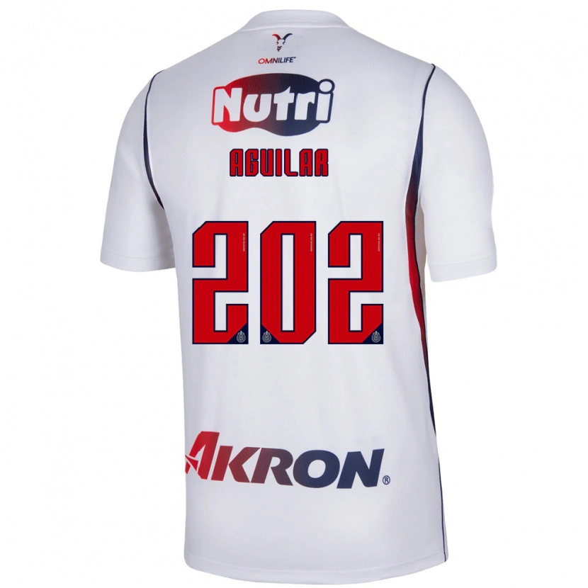 Danxen Niño Camiseta Erick Aguilar #202 Blanco Azul Marino Rojo 2ª Equipación 2026/27 La Camisa México