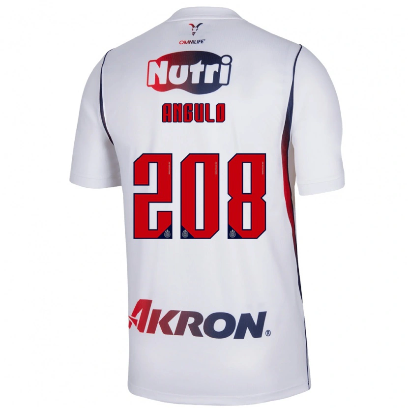 Danxen Niño Camiseta Ismael Angulo #208 Blanco Azul Marino Rojo 2ª Equipación 2026/27 La Camisa México
