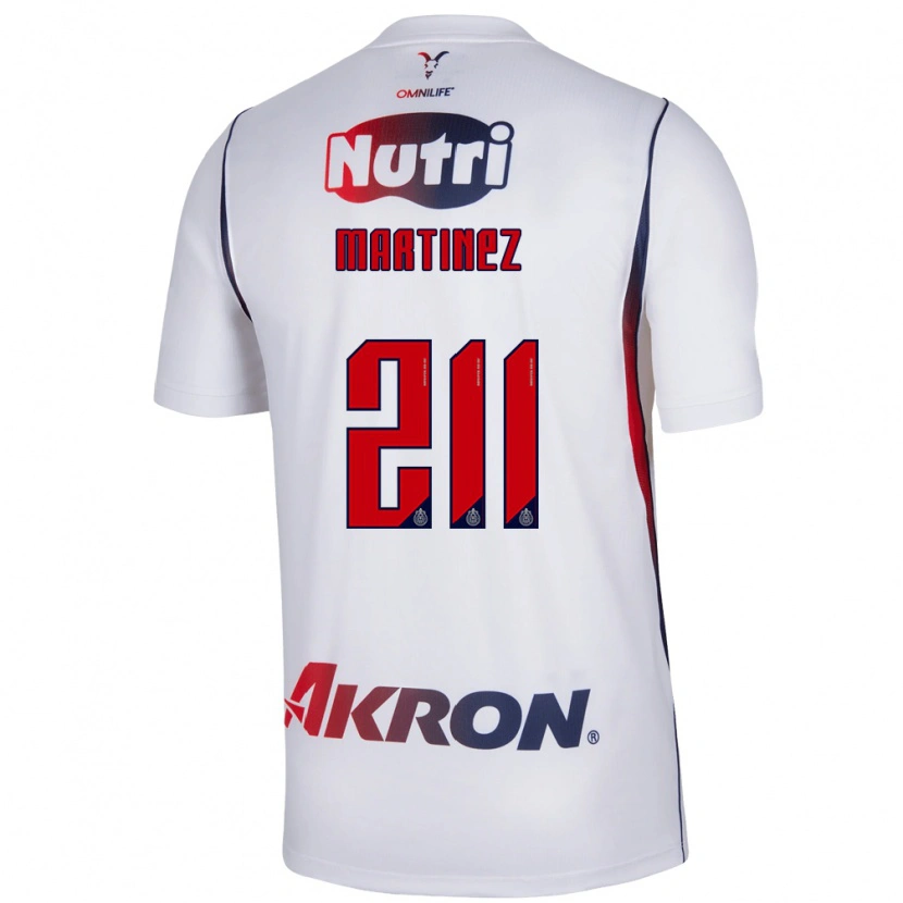 Danxen Niño Camiseta Diego Martínez #211 Blanco Azul Marino Rojo 2ª Equipación 2026/27 La Camisa México