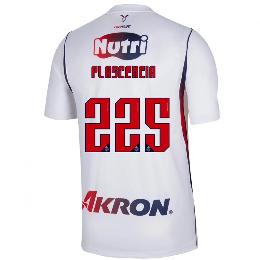 Danxen Niño Camiseta Osvaldo Plascencia #225 Blanco Azul Marino Rojo 2ª Equipación 2026/27 La Camisa México