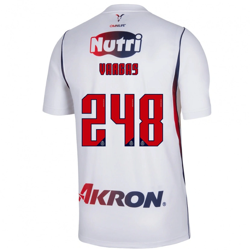 Danxen Niño Camiseta Uziel Vargas #248 Blanco Azul Marino Rojo 2ª Equipación 2026/27 La Camisa México