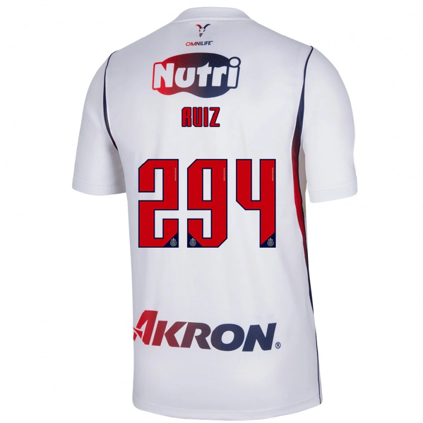 Danxen Niño Camiseta Dilan Ruiz #294 Blanco Azul Marino Rojo 2ª Equipación 2026/27 La Camisa México