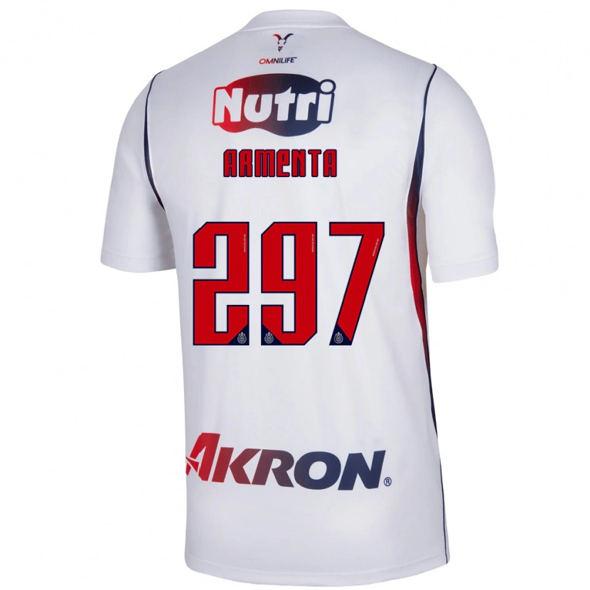 Danxen Niño Camiseta Deibith Armenta #297 Blanco Azul Marino Rojo 2ª Equipación 2026/27 La Camisa México