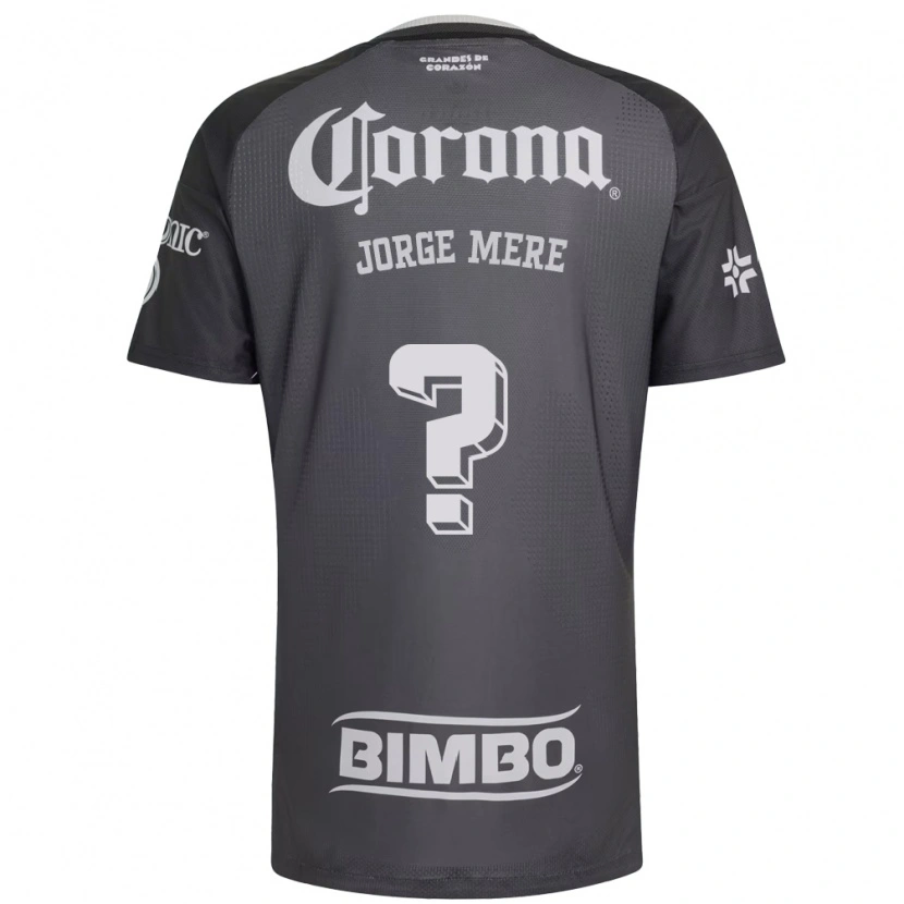 Danxen Niño Camiseta Jorge Meré #0 Gris Blanco Negro 2ª Equipación 2026/27 La Camisa México