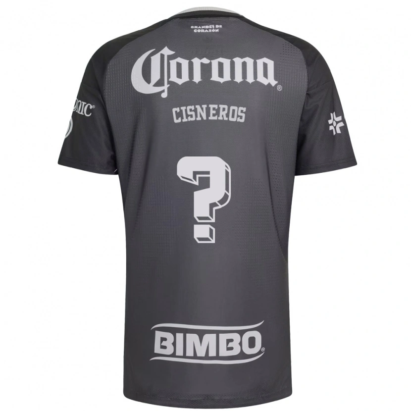 Danxen Niño Camiseta Vladimir Cisneros #0 Gris Blanco Negro 2ª Equipación 2026/27 La Camisa México