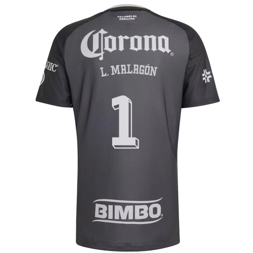 Danxen Niño Camiseta Luis Malagón #1 Gris Blanco Negro 2ª Equipación 2026/27 La Camisa México