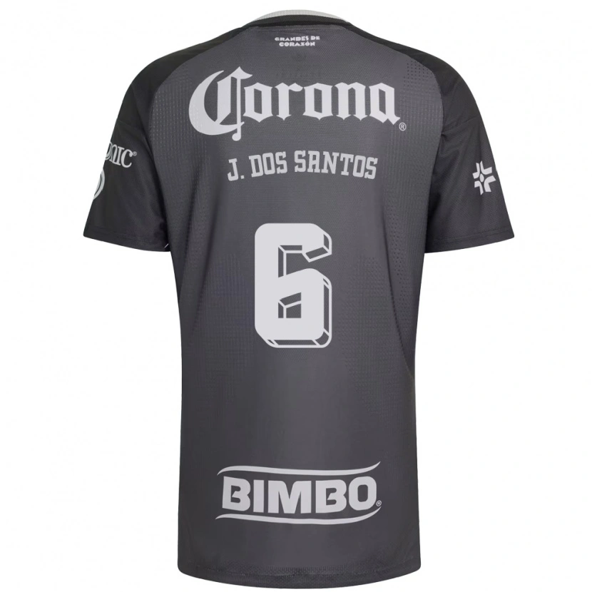 Danxen Niño Camiseta Jonathan Dos Santos #6 Gris Blanco Negro 2ª Equipación 2026/27 La Camisa México