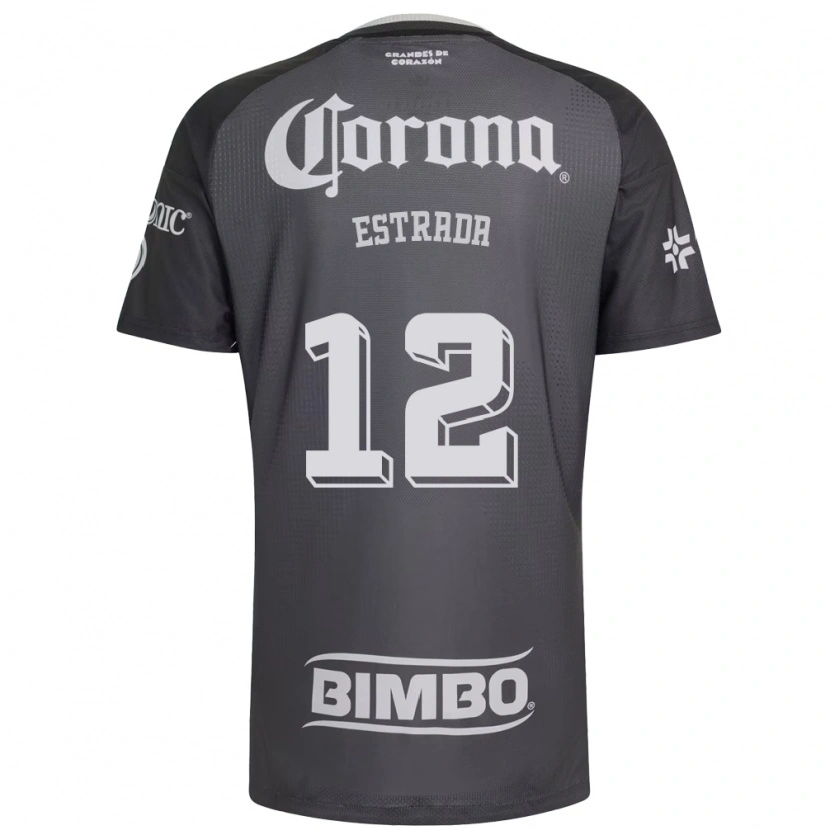 Danxen Niño Camiseta Jonathan Estrada #12 Gris Blanco Negro 2ª Equipación 2026/27 La Camisa México
