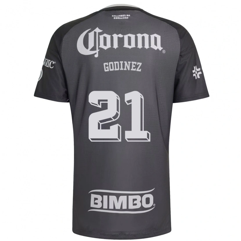 Danxen Niño Camiseta Alexandra Godinez #21 Gris Blanco Negro 2ª Equipación 2026/27 La Camisa México