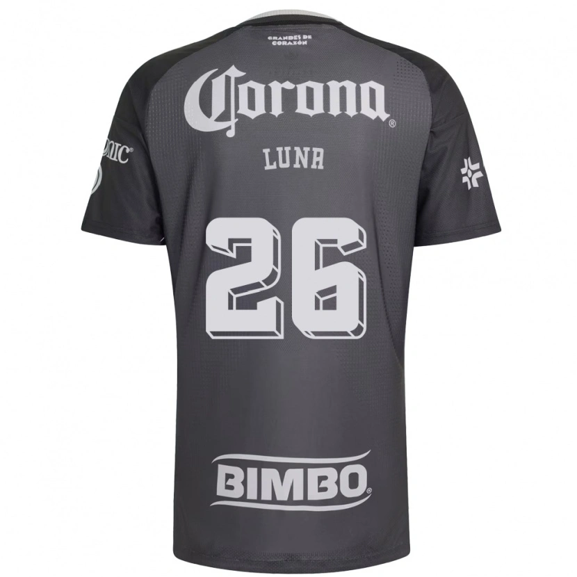 Danxen Niño Camiseta Karen Luna #26 Gris Blanco Negro 2ª Equipación 2026/27 La Camisa México