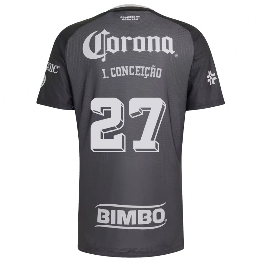 Danxen Niño Camiseta Ícaro Da Conceição #27 Gris Blanco Negro 2ª Equipación 2026/27 La Camisa México