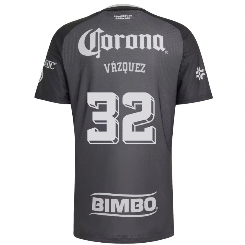 Danxen Niño Camiseta Miguel Vázquez #32 Gris Blanco Negro 2ª Equipación 2026/27 La Camisa México