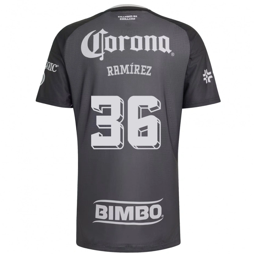 Danxen Niño Camiseta Miguel Ramírez #36 Gris Blanco Negro 2ª Equipación 2026/27 La Camisa México
