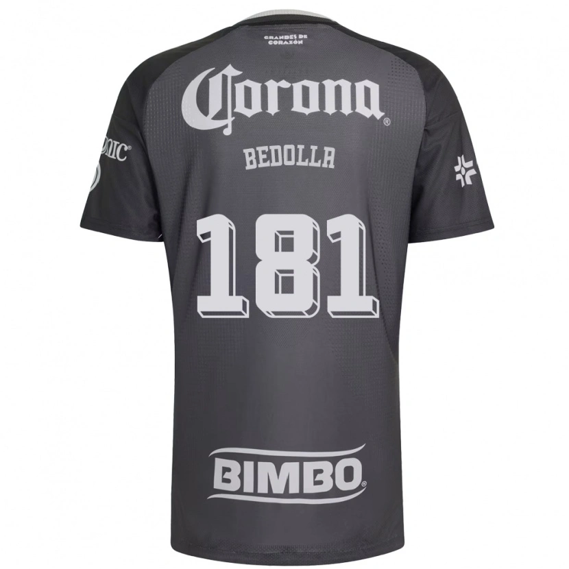 Danxen Niño Camiseta Paolo Bedolla #181 Gris Blanco Negro 2ª Equipación 2026/27 La Camisa México