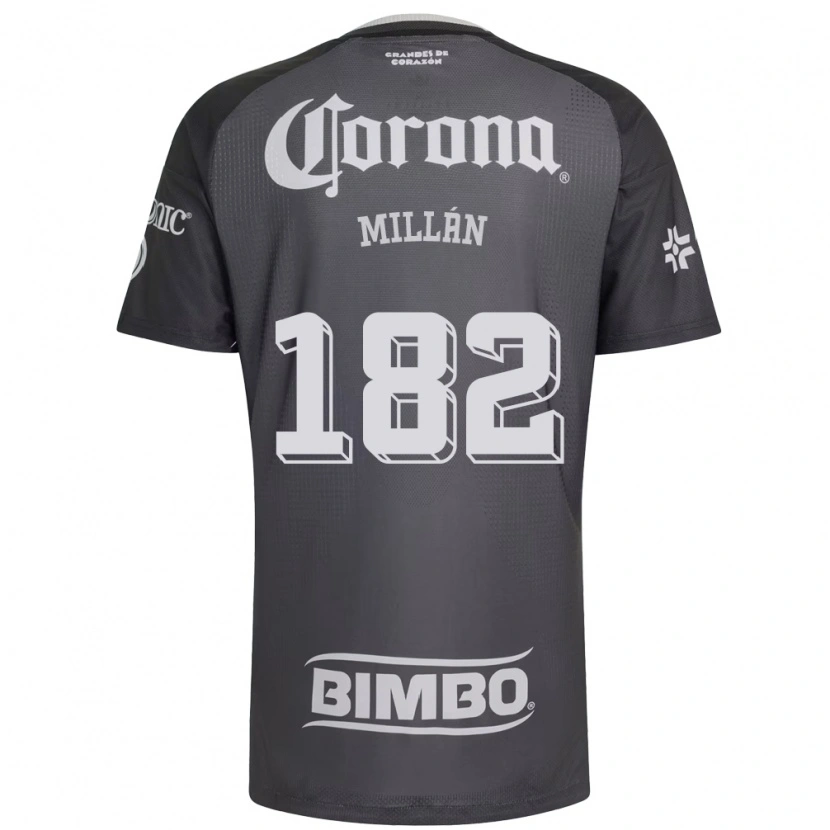 Danxen Niño Camiseta Daniel Millán #182 Gris Blanco Negro 2ª Equipación 2026/27 La Camisa México