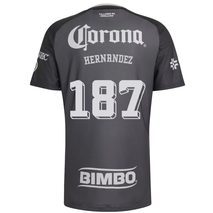 Danxen Niño Camiseta Miguel Hernández #187 Gris Blanco Negro 2ª Equipación 2026/27 La Camisa México