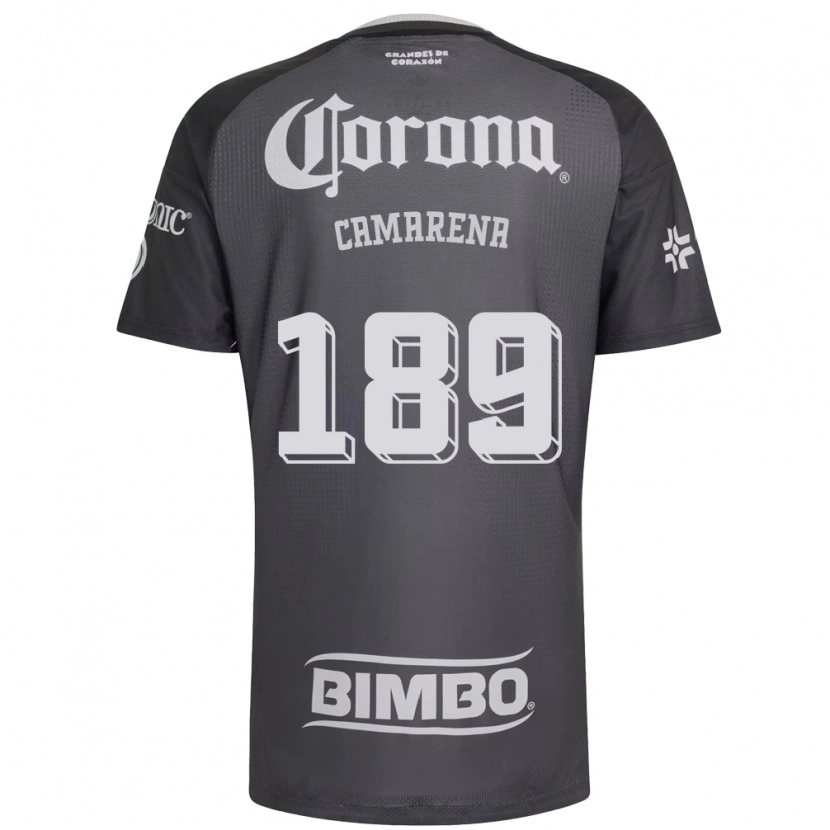 Danxen Niño Camiseta Luis Camarena #189 Gris Blanco Negro 2ª Equipación 2026/27 La Camisa México