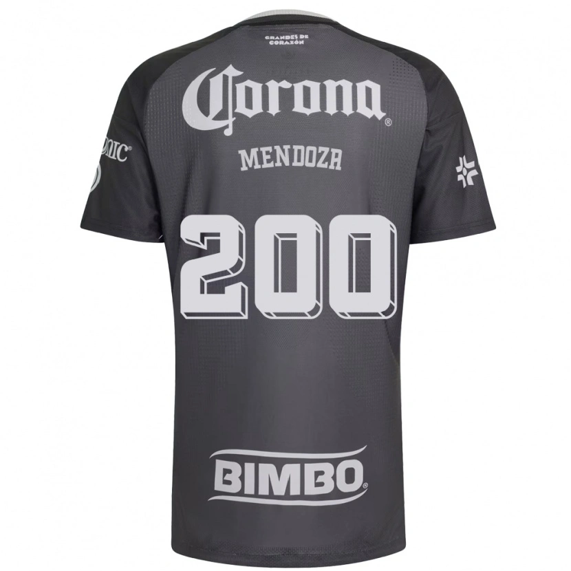 Danxen Niño Camiseta Luis Mendoza #200 Gris Blanco Negro 2ª Equipación 2026/27 La Camisa México
