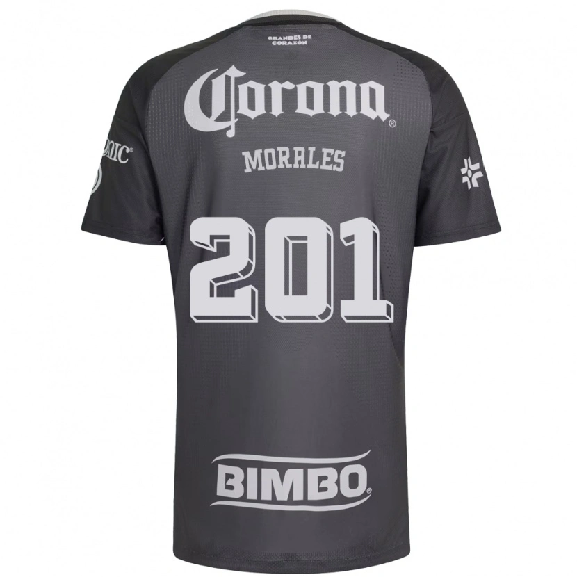 Danxen Niño Camiseta Ángel Morales #201 Gris Blanco Negro 2ª Equipación 2026/27 La Camisa México