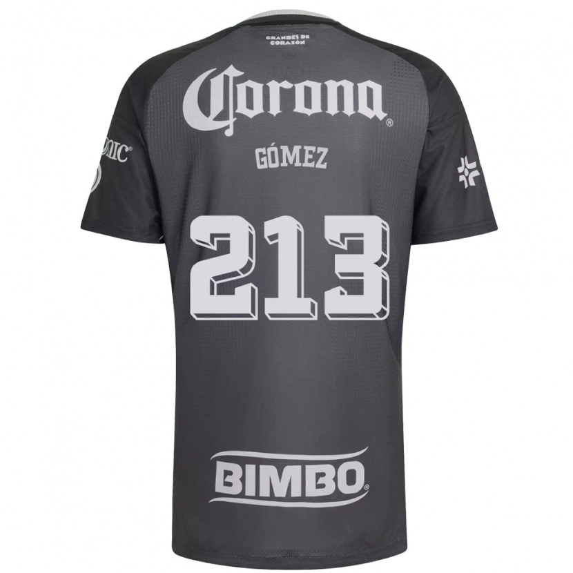 Danxen Niño Camiseta Adrián Gómez #213 Gris Blanco Negro 2ª Equipación 2026/27 La Camisa México