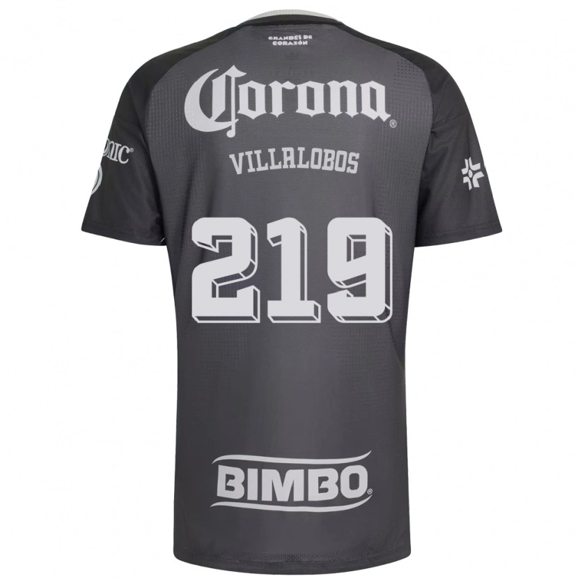 Danxen Niño Camiseta Patricio Villalobos #219 Gris Blanco Negro 2ª Equipación 2026/27 La Camisa México