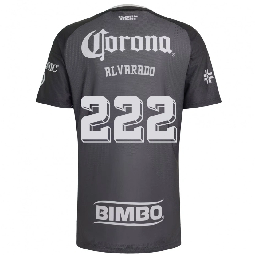 Danxen Niño Camiseta Daniel Alvarado #222 Gris Blanco Negro 2ª Equipación 2026/27 La Camisa México