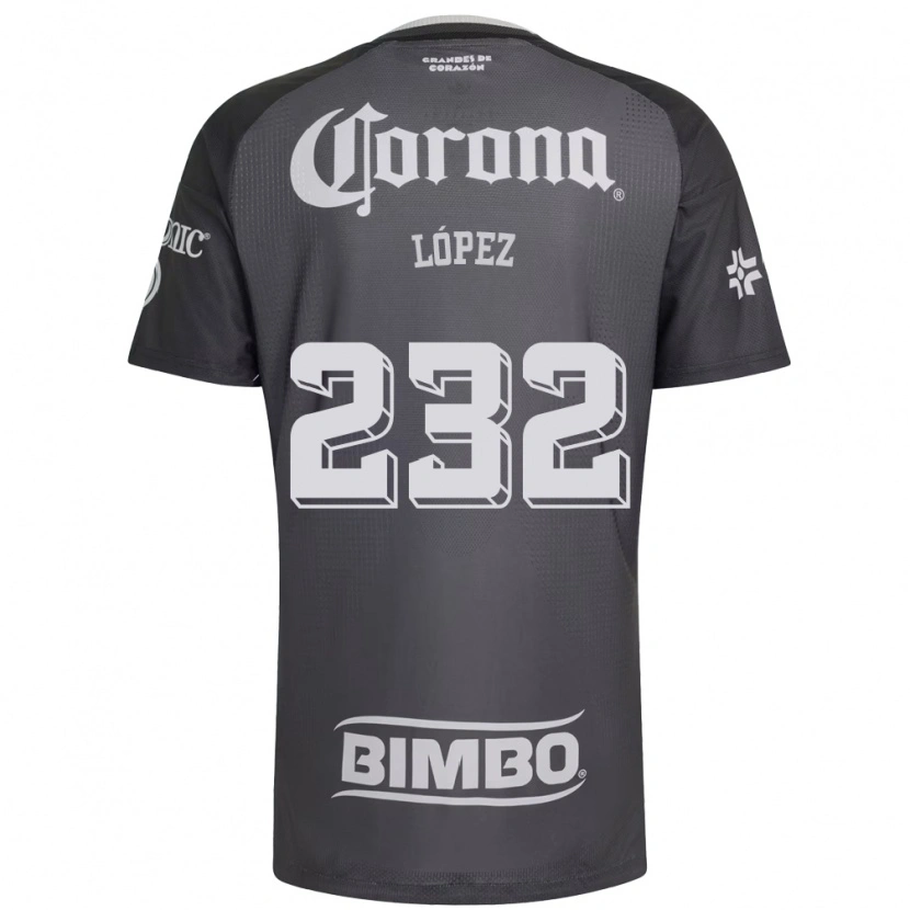 Danxen Niño Camiseta Rodrigo López #232 Gris Blanco Negro 2ª Equipación 2026/27 La Camisa México