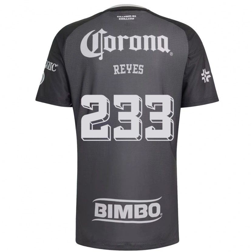 Danxen Niño Camiseta Andrés Reyes #233 Gris Blanco Negro 2ª Equipación 2026/27 La Camisa México