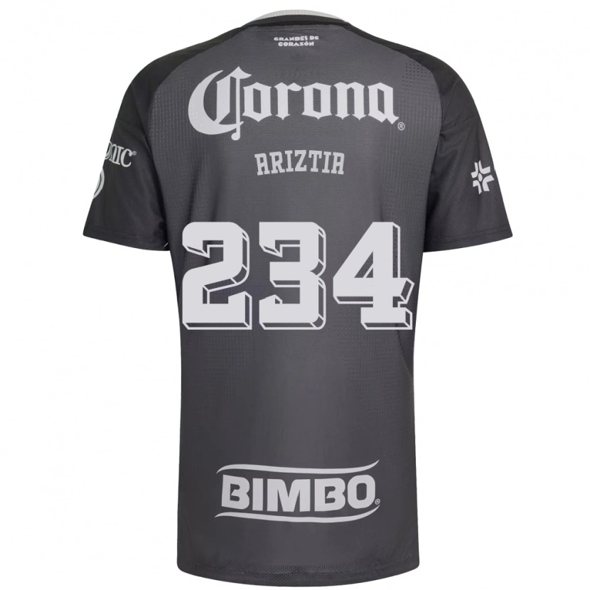 Danxen Niño Camiseta Íñigo Ariztia #234 Gris Blanco Negro 2ª Equipación 2026/27 La Camisa México