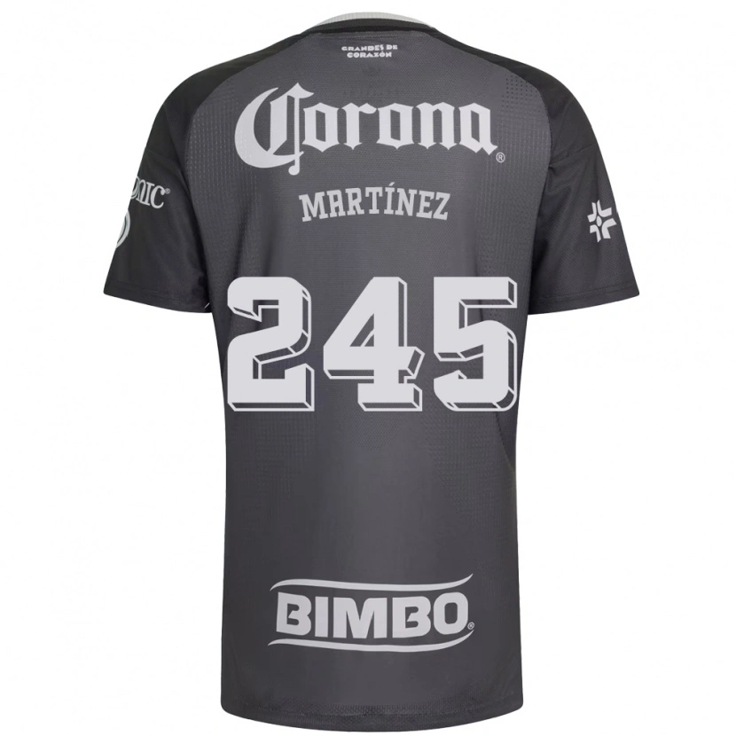Danxen Niño Camiseta Óscar Martínez #245 Gris Blanco Negro 2ª Equipación 2026/27 La Camisa México