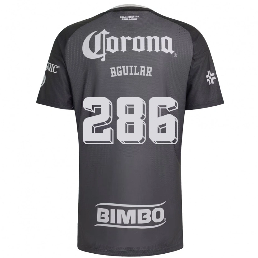 Danxen Niño Camiseta Nicolás Aguilar #286 Gris Blanco Negro 2ª Equipación 2026/27 La Camisa México