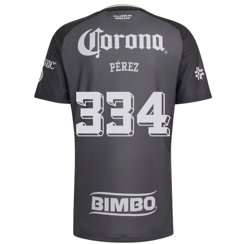 Danxen Niño Camiseta Diego Pérez #334 Gris Blanco Negro 2ª Equipación 2026/27 La Camisa México