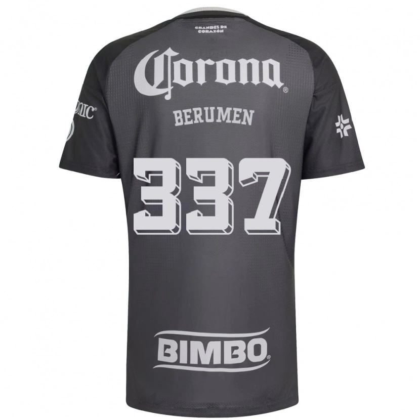 Danxen Niño Camiseta Gabriel Berumen #337 Gris Blanco Negro 2ª Equipación 2026/27 La Camisa México
