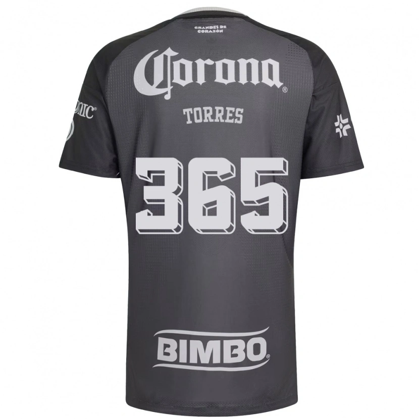 Danxen Niño Camiseta Uriel Torres #365 Gris Blanco Negro 2ª Equipación 2026/27 La Camisa México