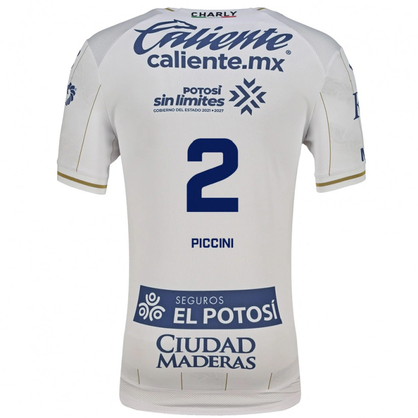 Danxen Niño Camiseta Cristiano Piccini #2 Blanco Azul 2ª Equipación 2026/27 La Camisa México