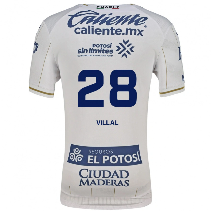 Danxen Niño Camiseta Jonantán Villal #28 Blanco Azul 2ª Equipación 2026/27 La Camisa México