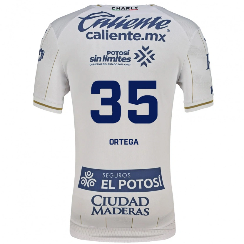 Danxen Niño Camiseta Kevin Ortega #35 Blanco Azul 2ª Equipación 2026/27 La Camisa México