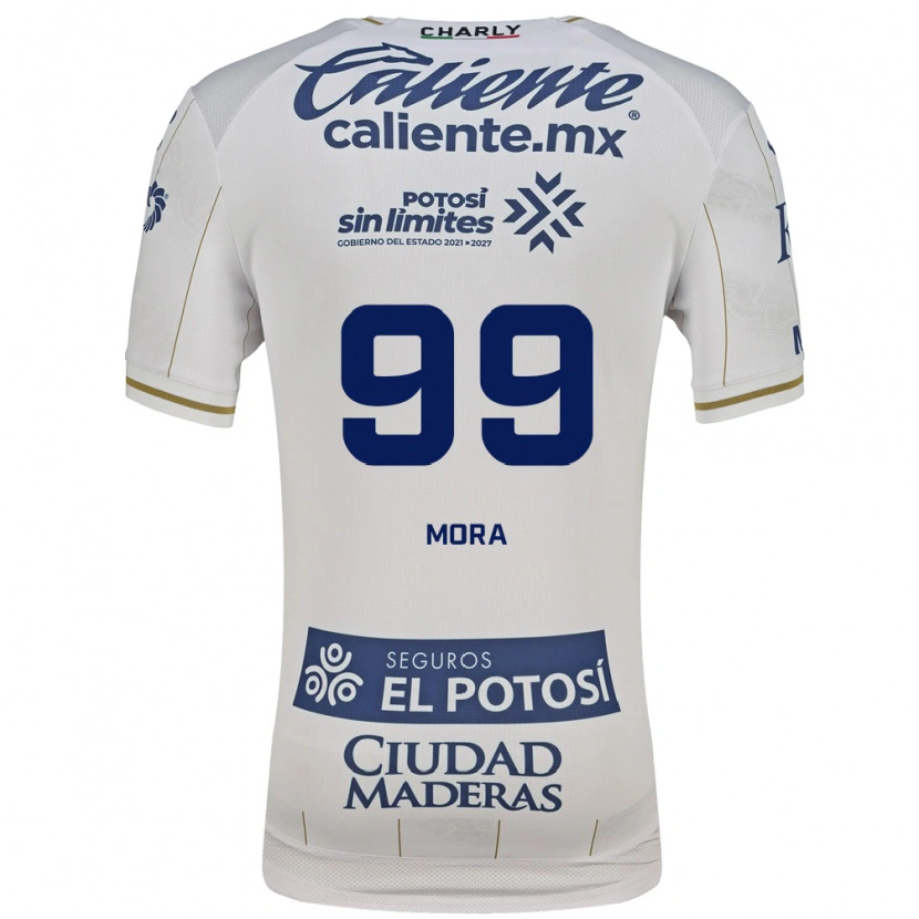 Danxen Niño Camiseta Felipe Mora #99 Blanco Azul 2ª Equipación 2026/27 La Camisa México