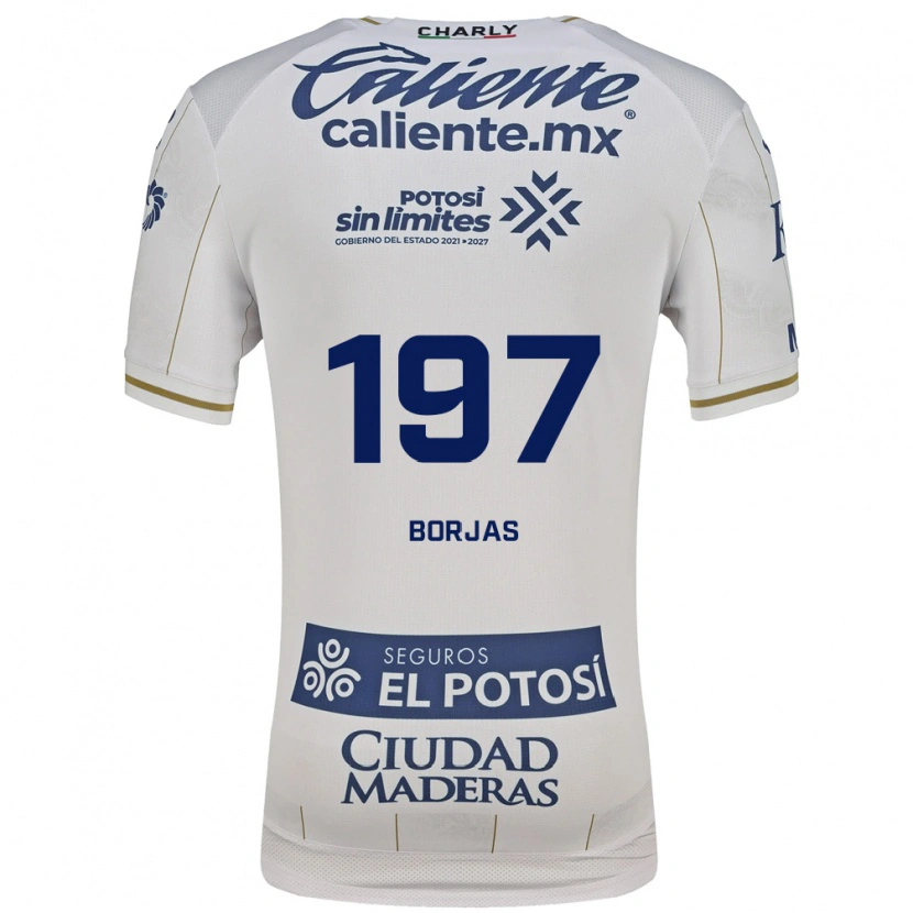 Danxen Niño Camiseta Jesús Borjas #197 Blanco Azul 2ª Equipación 2026/27 La Camisa México