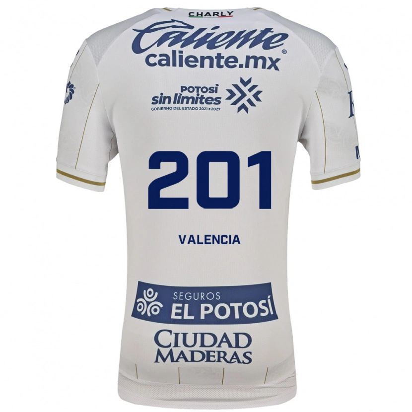 Danxen Niño Camiseta Cristian Valencia #201 Blanco Azul 2ª Equipación 2026/27 La Camisa México