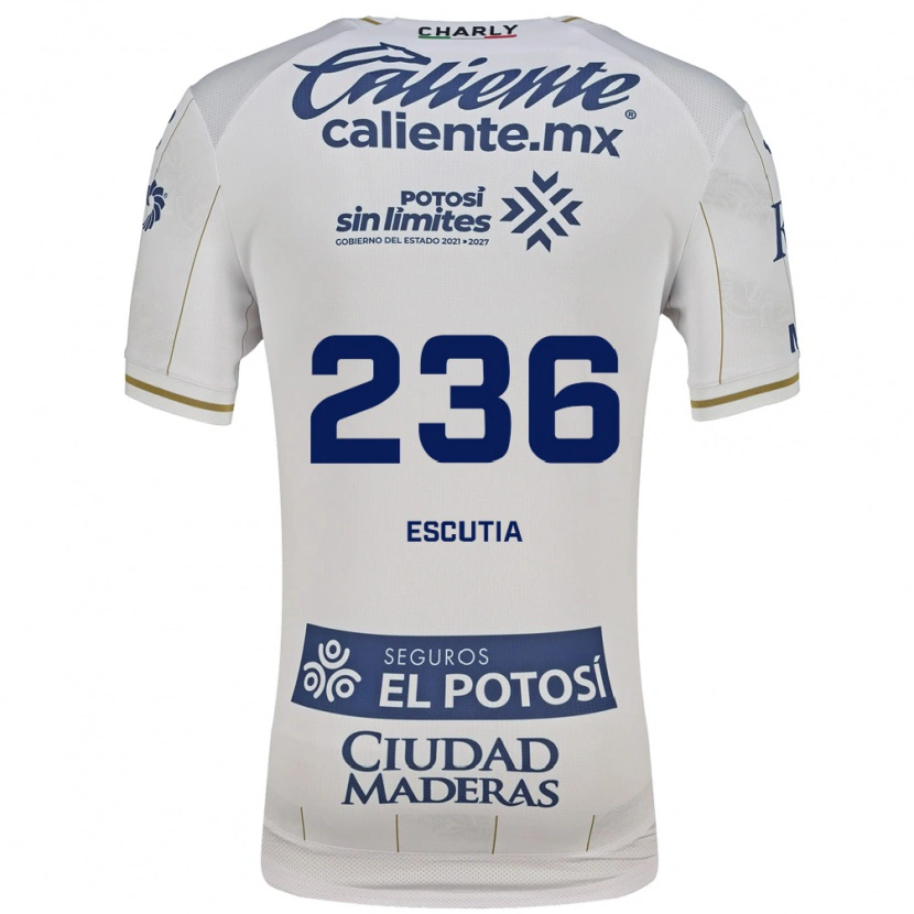 Danxen Niño Camiseta Ángel Escutia #236 Blanco Azul 2ª Equipación 2026/27 La Camisa México