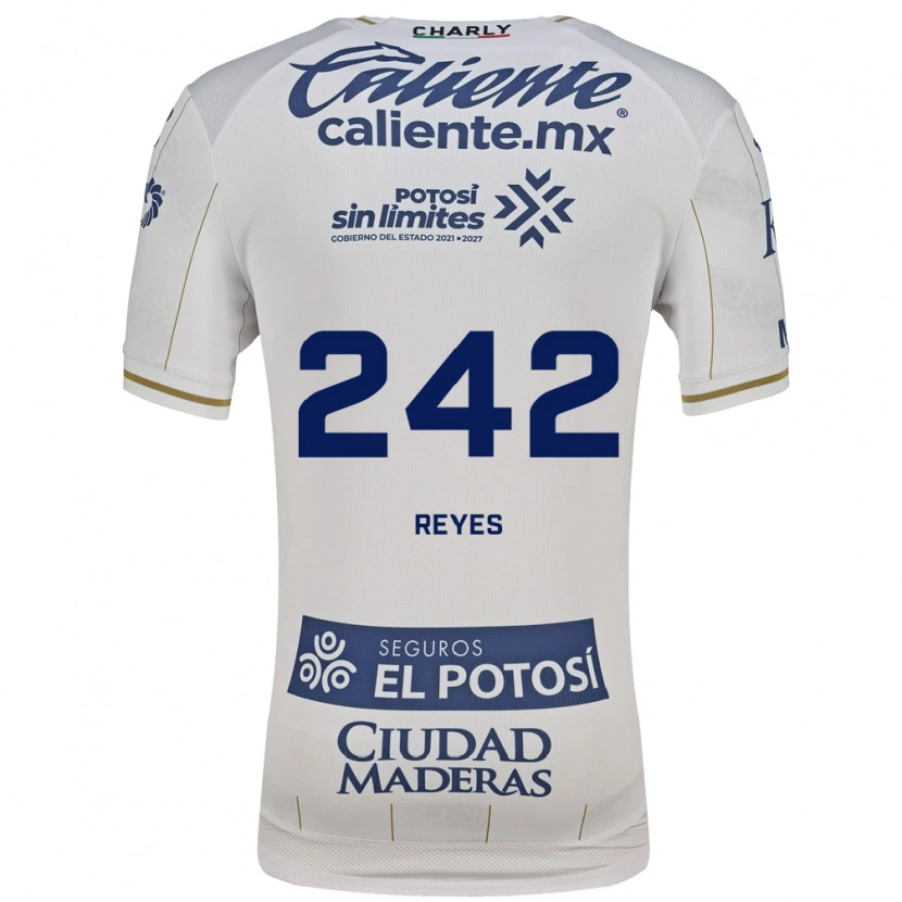 Danxen Niño Camiseta Ángel Reyes #242 Blanco Azul 2ª Equipación 2026/27 La Camisa México